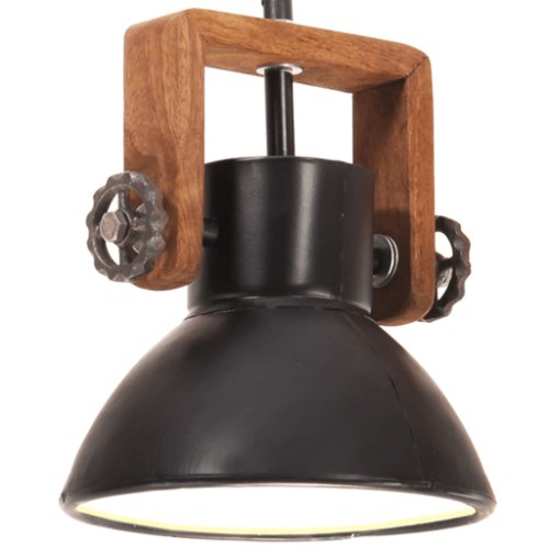 Vidaxl lampă suspendată industrială, 25 w, negru, 19 cm, e27, rotund