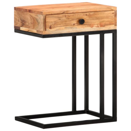 Vidaxl masă laterală formă u, 45 x 30 x 61 cm, lemn masiv de acacia