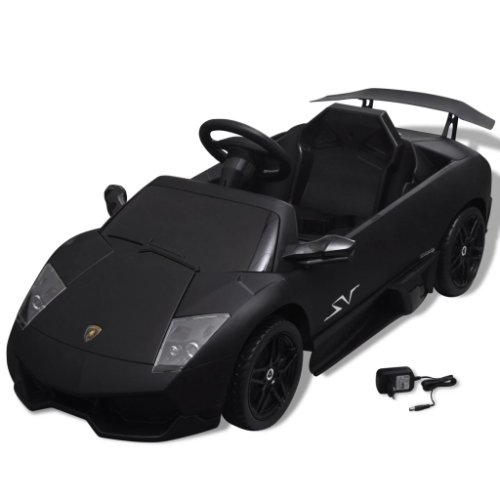 Vidaxl mașină jucărie lamborghini murcielago lgo lp 670-4sv 6 v, negru