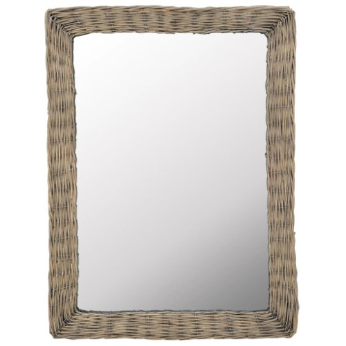 Vidaxl oglindă, maro, 60 x 80 cm, răchită