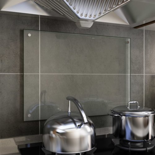 Vidaxl panou antistropi bucătărie transparent 70x50cm sticlă securiz.