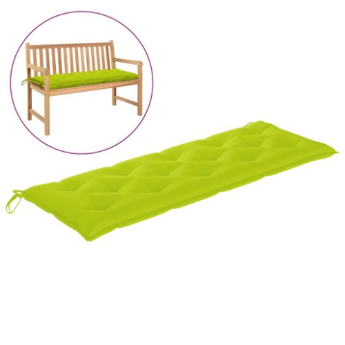 Vidaxl pernă pentru bancă de grădină, verde aprins, 150x50x7 cm textil