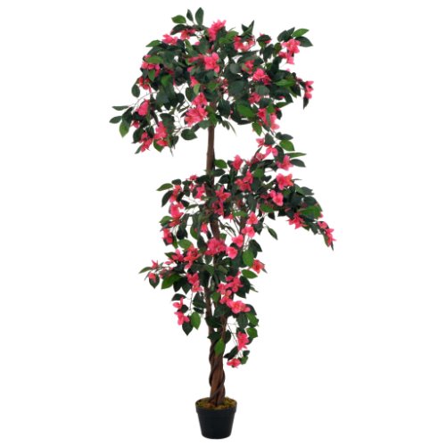 Vidaxl plantă artificială rododendron cu ghiveci, roz, 165 cm