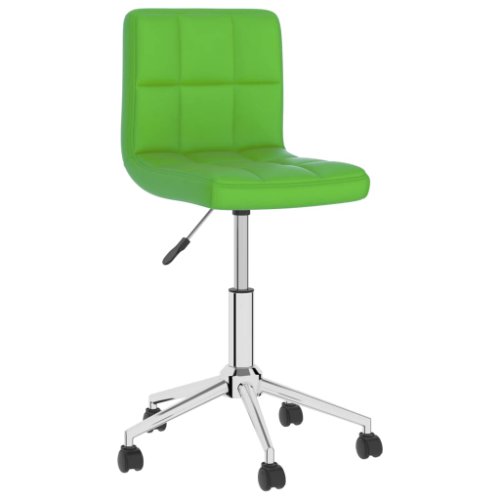 Vidaxl scaun de bucătărie pivotant , verde, piele ecologică