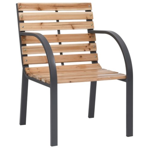 Vidaxl scaune de grădină, 2 buc., lemn masiv de brad