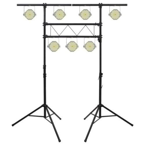 Vidaxl suport de reflector, negru, 238x115x(180-300) cm, oțel