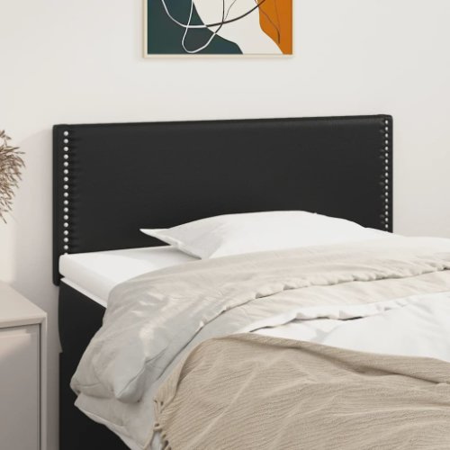 Vidaxl tăblie de pat, negru, 100x5x78/88 cm, piele ecologică