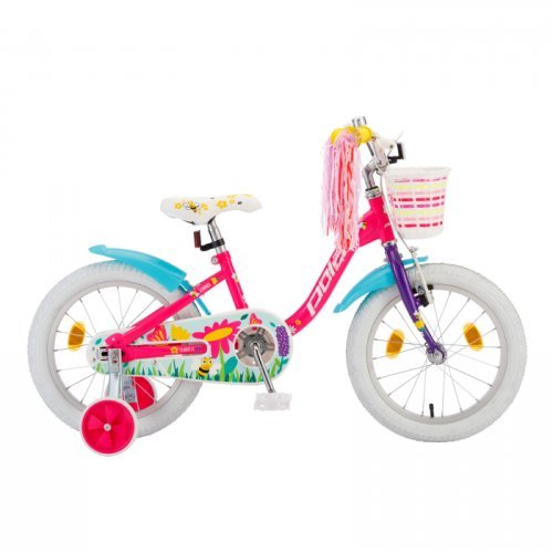 Bicicleta copii polar summer - 16 inch, roz-albastru