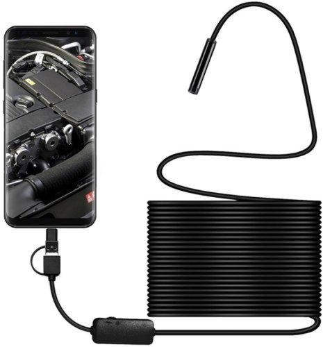 Endoscop Android 5 METRI Camera Waterproof Universala Slim pentru Inspectie Auto conectare MicroUsb
