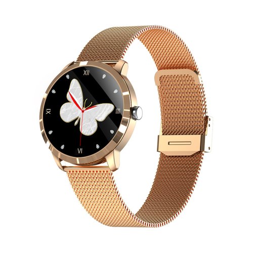 Xkids Ceas smartwatch dama xk fitness q8l cu display 1.09 inch, senzor puls, calorii, auriu