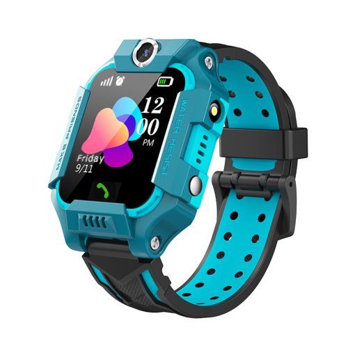 Ceas smartwatch pentru copii yqt q19z, fara gps, cu functie telefon, camera, album, lanterna, verde