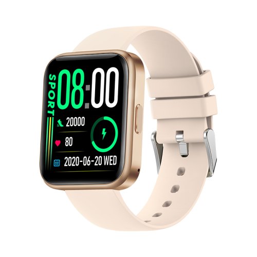 Ceas smartwatch xk fitness v30 cu display 1.69 inch, calorii, distanta, puls, auriu