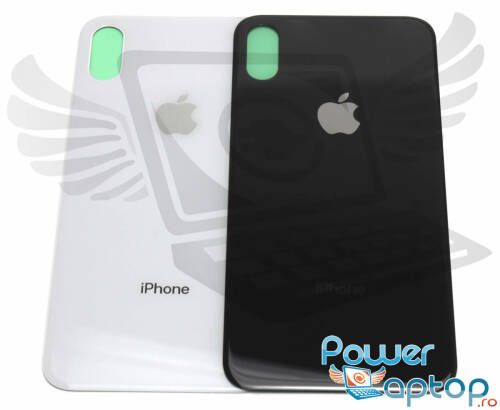 Apple Capac baterie iphone x alb white silver capac spate