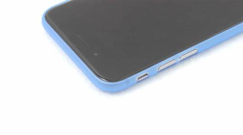 Husa protectie iphone 6s pwr perfect fit ultra slim albastra 2mm plastic dur
