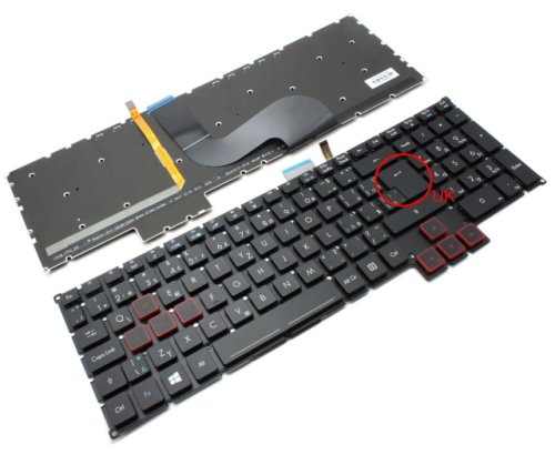Tastatura acer 0kn0-ex1e212 iluminata layout uk fara rama enter mare