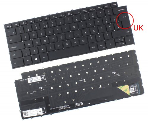 Tastatura dell 0k3vc4 iluminata layout uk fara rama enter mare