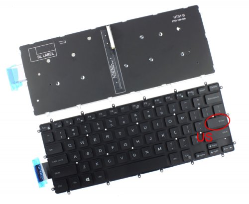 Tastatura dell dlm15l13usj442 iluminata layout us fara rama enter mic