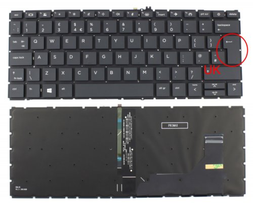 Tastatura hp elitebook 830 g7 iluminata layout uk fara rama enter mare