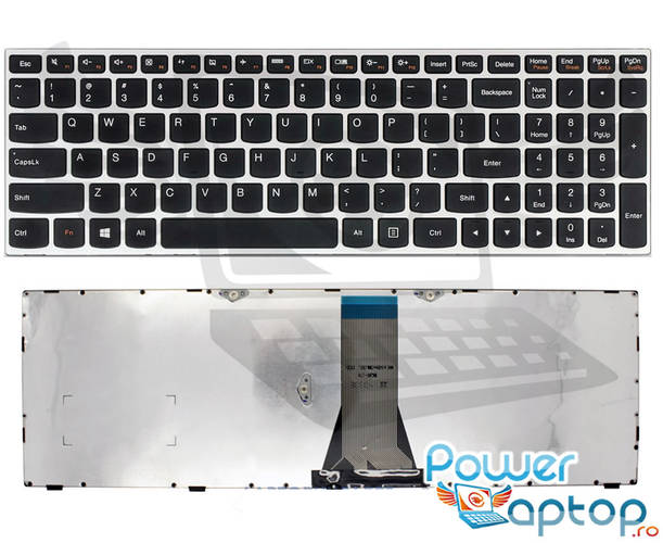 Tastatura lenovo 25214746 rama argintie
