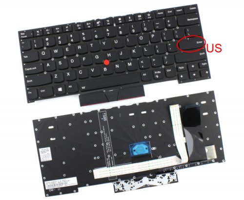 Tastatura lenovo 5n20r4210 iluminata layout us fara rama enter mic
