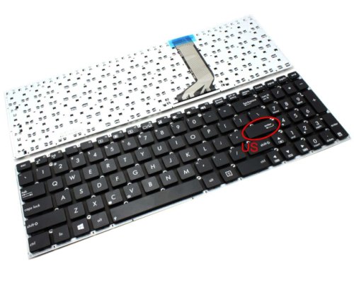 Tastatura neagra asus x556uj layout uk fara rama enter mare
