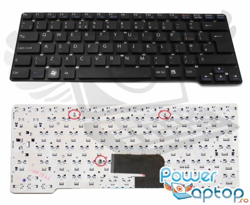 Tastatura neagra sony 9j n0q82 a01 layout uk fara rama enter mare