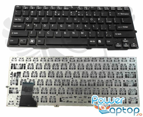 Tastatura neagra Sony vaio svs13 series layout us fara rama enter mic