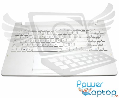 Tastatura samsung np270e5e alba cu palmrest alb si touchpad