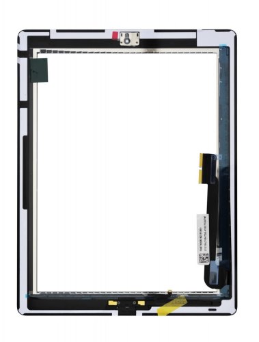 Touchscreen digitizer apple ipad 4 a1460 cu buton home si adeziv alb geam sticla tableta