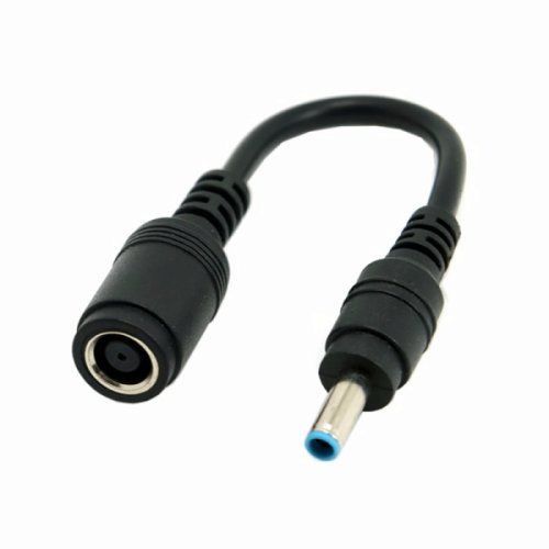 Pls Cablu adaptor pentru incarcator de la 7.4x5mm la 4.5x3mm pentru laptop hp/dell 3v-24v 15 cm negru