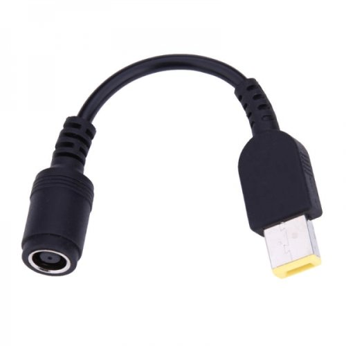 Cablu adaptor pentru incarcator de la 7.9x5.5mm la 11x4.5mm pentru laptop lenovo 5v / 12v 15 cm negru