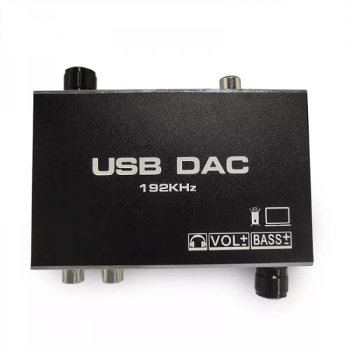 Convertor audio dac conversie semnal digital-analog cu suport usb pentru transmiterea semnalului player-ului catre pc 192 khz negru