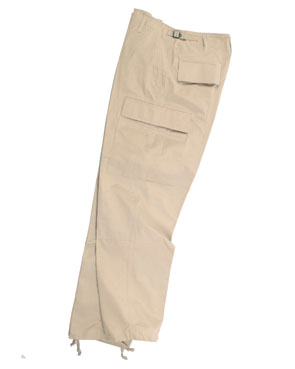 Pantaloni model ripstop (khaki)
