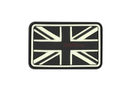 Patch cauciucat - small great britain flag - glow in the dark
