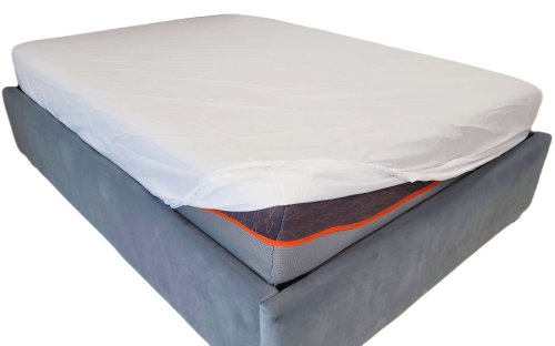 Somnart Cearceaf de pat bumbac alb cu elastic, 150x260 cm, pat de 90x200