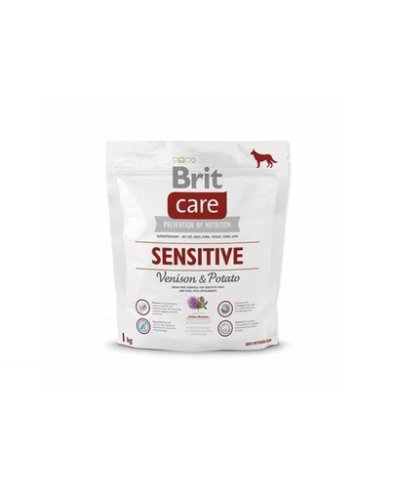 Brit care dog grain-free sensitive 1 kg hrana caini adulti cu intolerante alimentare, cu vanat si cartofi