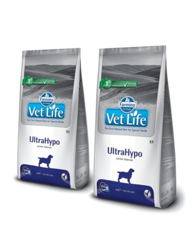 Farmina vet life ultrahypo dog 12 kg x 2 dieta caini cu alergii alimentare, diaree recurenta sau dermatita idiopatica