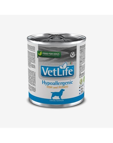 Farmina vetlife canine hypoallergenic fish   potato hrana umeda pentru caini, cu peste si cartofi 300 g