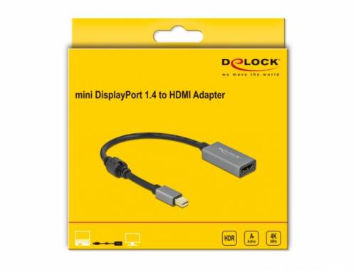 Adaptor activ mini displayport 1.4 la hdmi 4k60hz (hdr) t-m, delock 66570