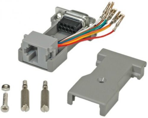 Adaptor serial socket db9 la rj45, roline 12.03.7530