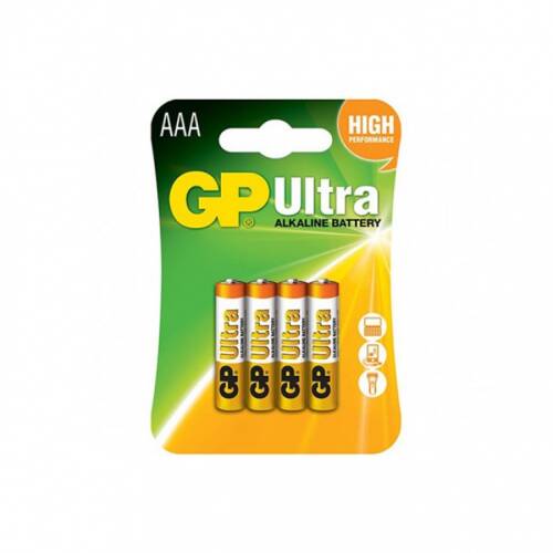 Blister 4 buc baterie lr3 aaa ultra alkaline, gp batteries