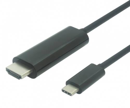 Goobay Cablu adaptor usb 3.1 tip c la hdmi 4k 1.8m negru, ku31hdmi03