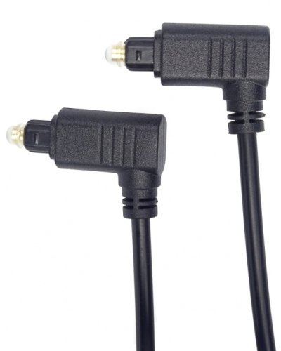 Cablu audio optic toslink cu ambii conectori in unghi 90 grade 1m