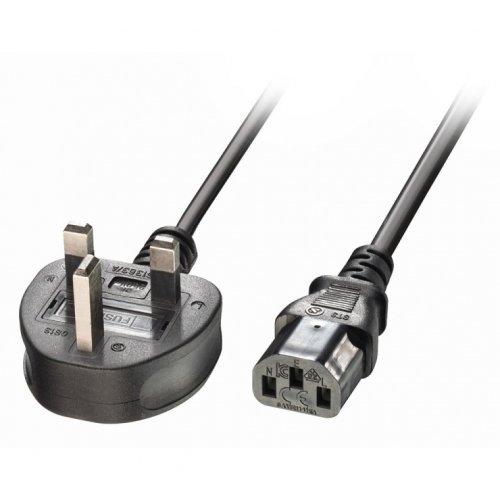 Cablu de alimentare pc c13 la uk 2m negru, lindy l30433