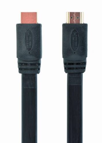 Cablu hdmi t-t v2.0 4k@60hz flat 1m negru, gembird cc-hdmi4f-1m