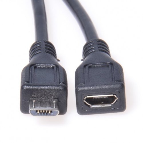 Oem Cablu prelungitor micro usb 2.0 t-m 2m negru, ku2me2f