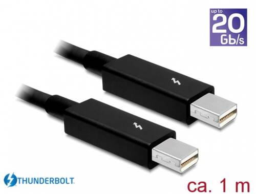 Cablu thunderbolt 2 t-t 1m negru, delock 83149