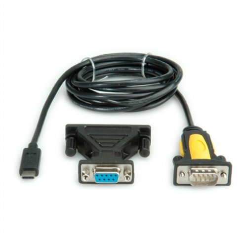 Cablu usb tip c la serial rs232 + adaptor 25 pini 1.8m, value 12.99.1161