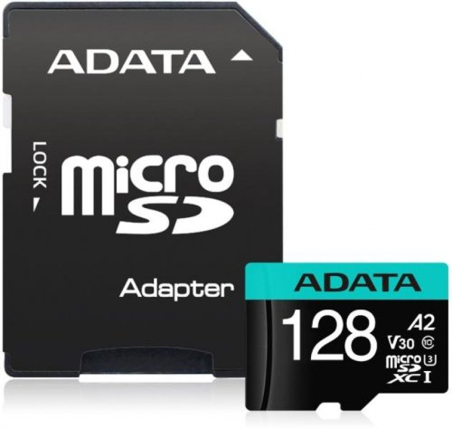 A-data Card de memorie micro sdxc premier pro 128gb clasa 10 uhs-i u3, adata ausdx128gui3v30sa2