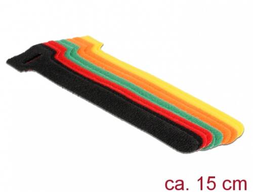 Curele colorate pentru prindere cabluri 150 mm x 12 mm, delock 18701